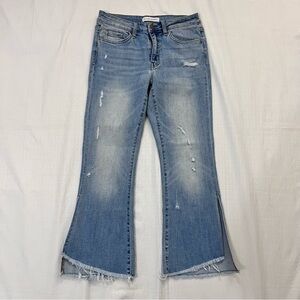 Flying Monkey Light Blue Distressed Flare Jeans size 28